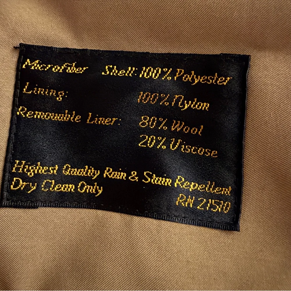 Ralph Lauren Men Double Breasted Belted Trench Coat Size 42R Old Money Luxury
